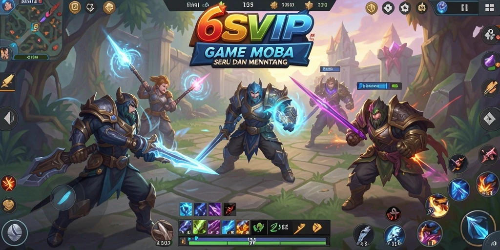Gameplay seru dan strategi dalam pertempuran MOBA.
