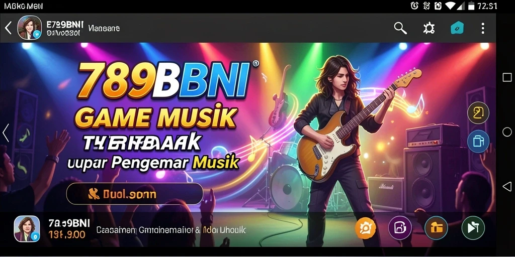 Tampilan gameplay seru di 789BNI yang penuh dengan tantangan musik.