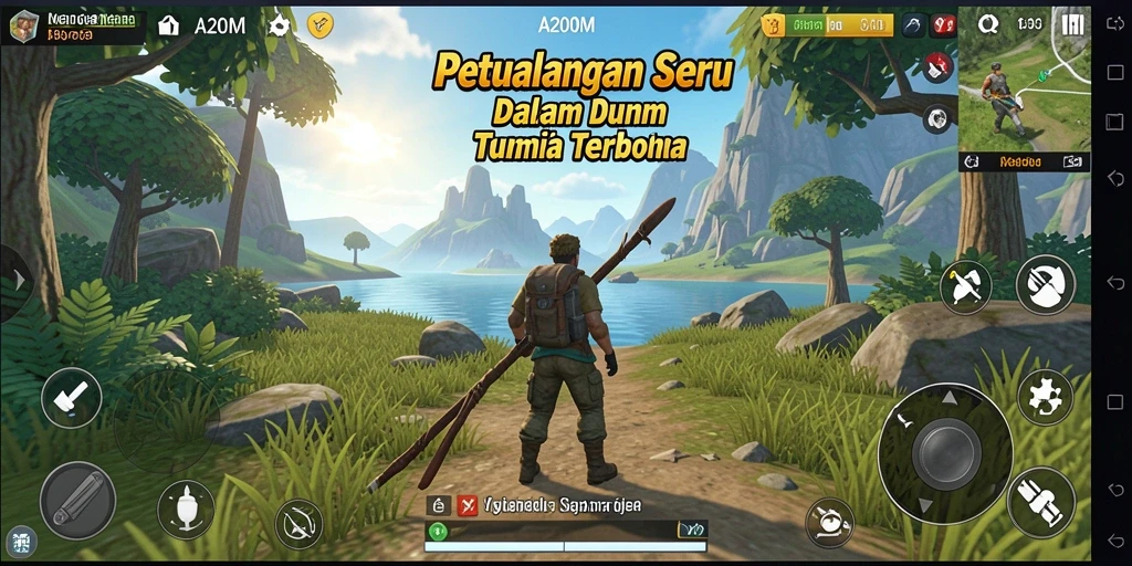 Tampilan gameplay A200M yang menarik dan dinamis di dunia terbuka.