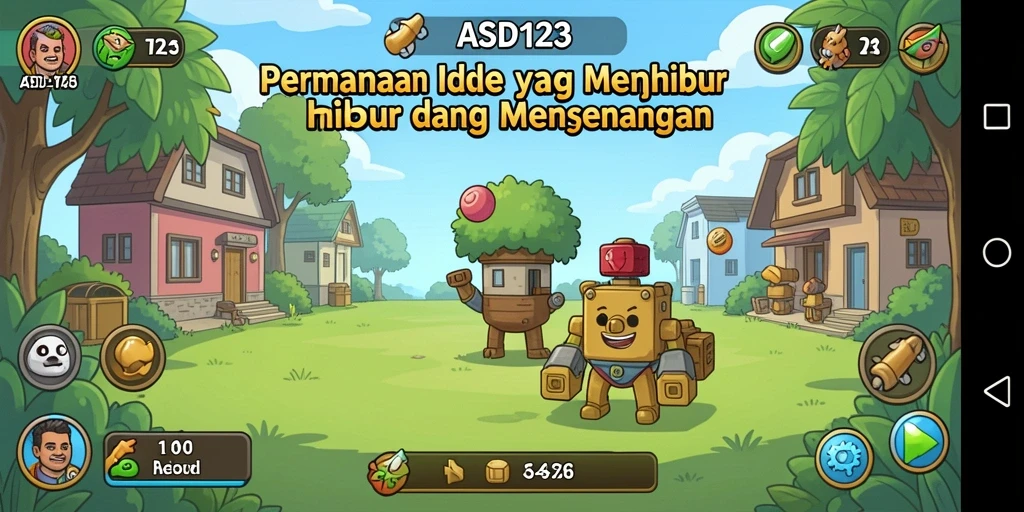 Screenshot menunjukkan gameplay menarik dari ASD123 dalam mode Idle.