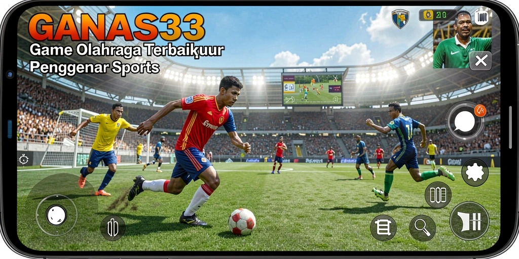 Tampilan gameplay seru dalam aplikasi olahraga GANAS33.
