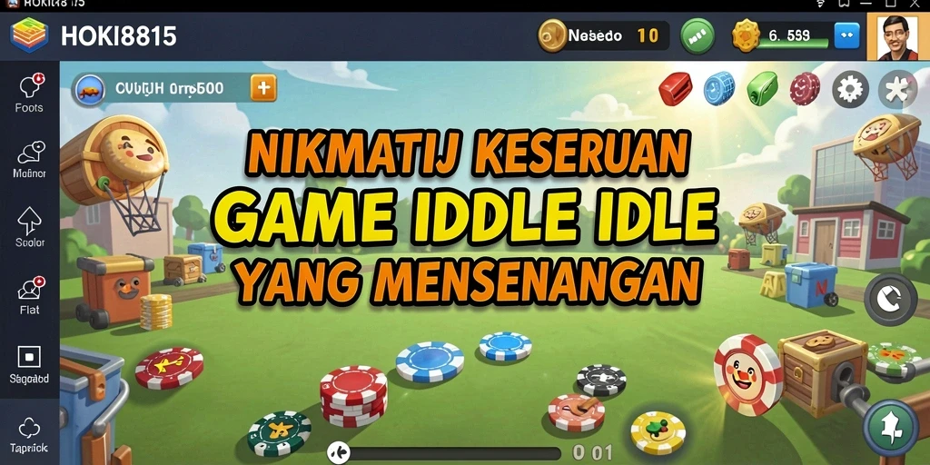 Screenshot utama HOKI8815 menampilkan aksi gameplay Idle yang seru.