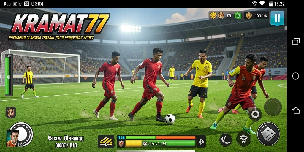 Screenshot KRAMAT77 yang menunjukkan aksi seru dalam permainan olahraga.