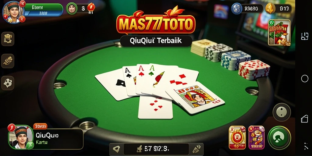 Tampilan gameplay seru QiuQiu di MAS77TOTO.