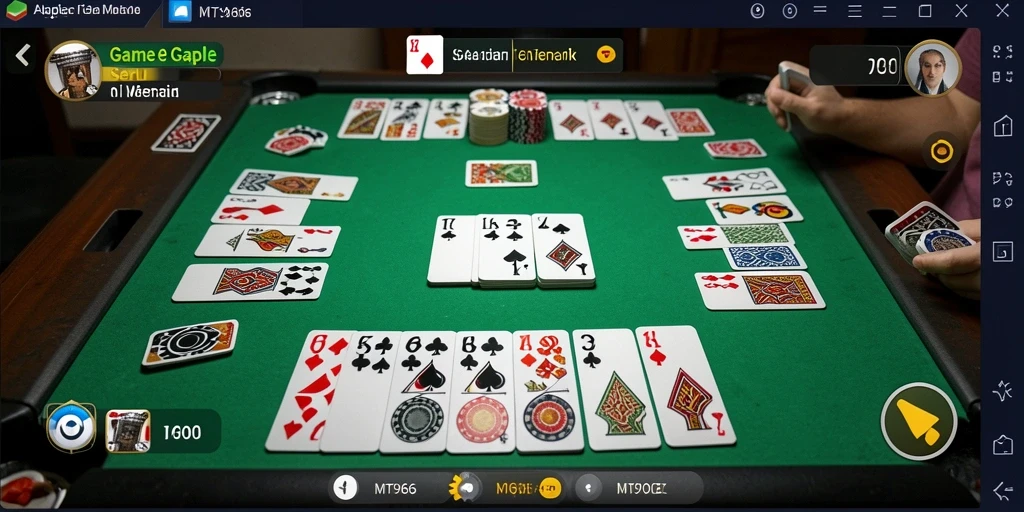 Tampilan gameplay seru dalam permainan Gaple MT966.