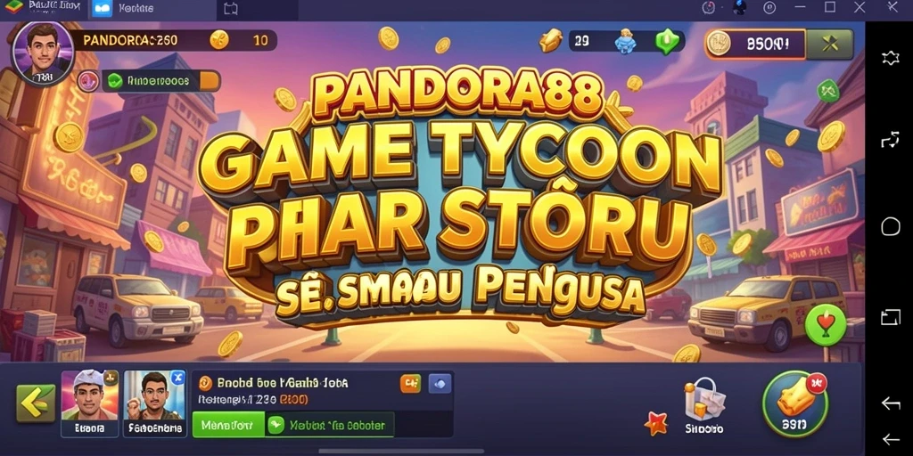Screenshot gameplay PANDORA88 menampilkan pengelolaan bisnis yang strategis.