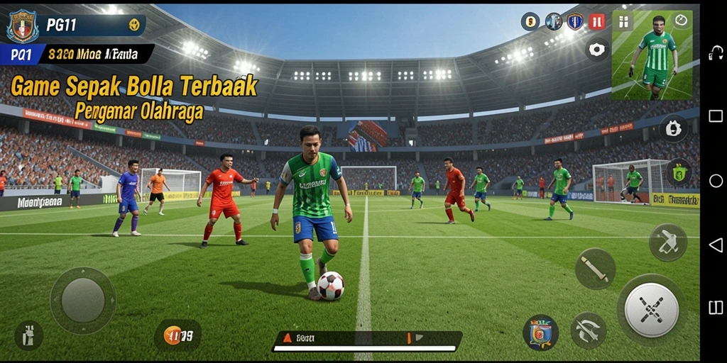 Tampilan menarik dari gameplay PG11 yang penuh aksi sepak bola.