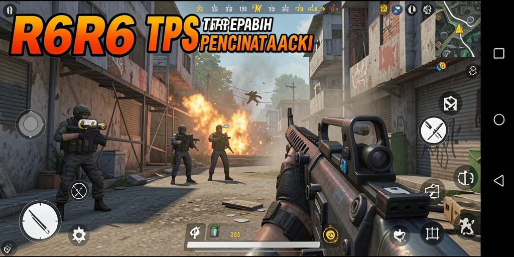 Tampilan gameplay R6R6 yang seru dan penuh aksi.
