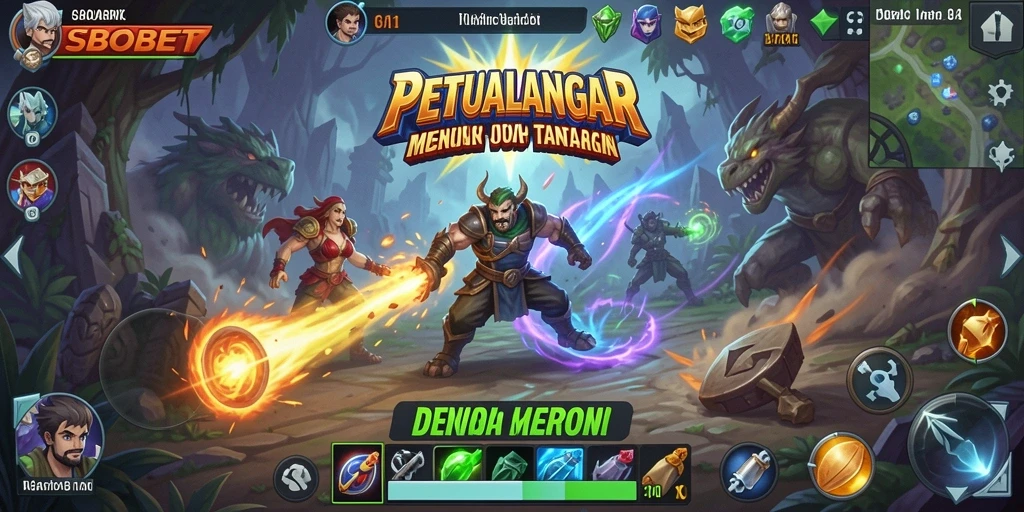 Tampilan gameplay SBOBET dengan petualangan yang mendebarkan.